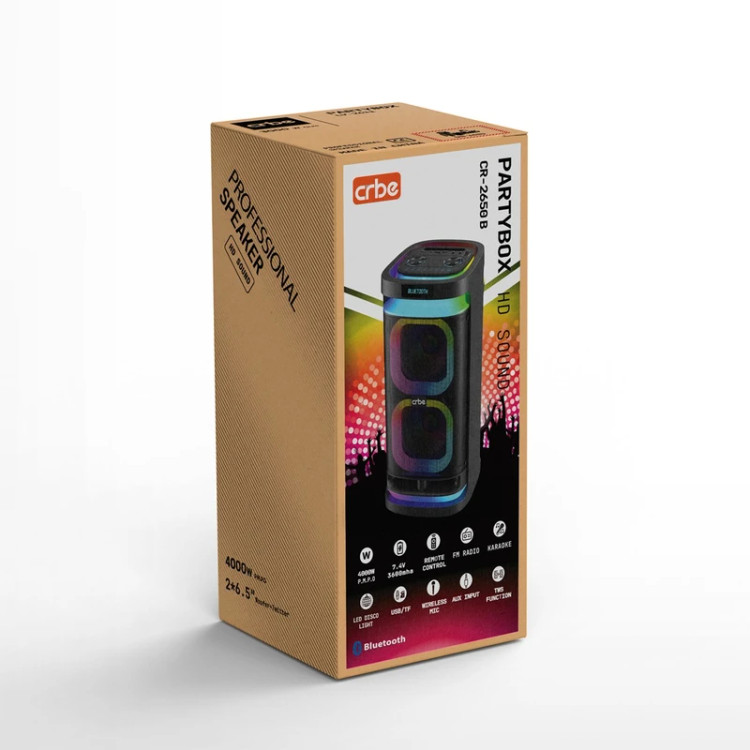 اسپیکر بلوتوثی قابل حمل کربی مدل CR-2650 B